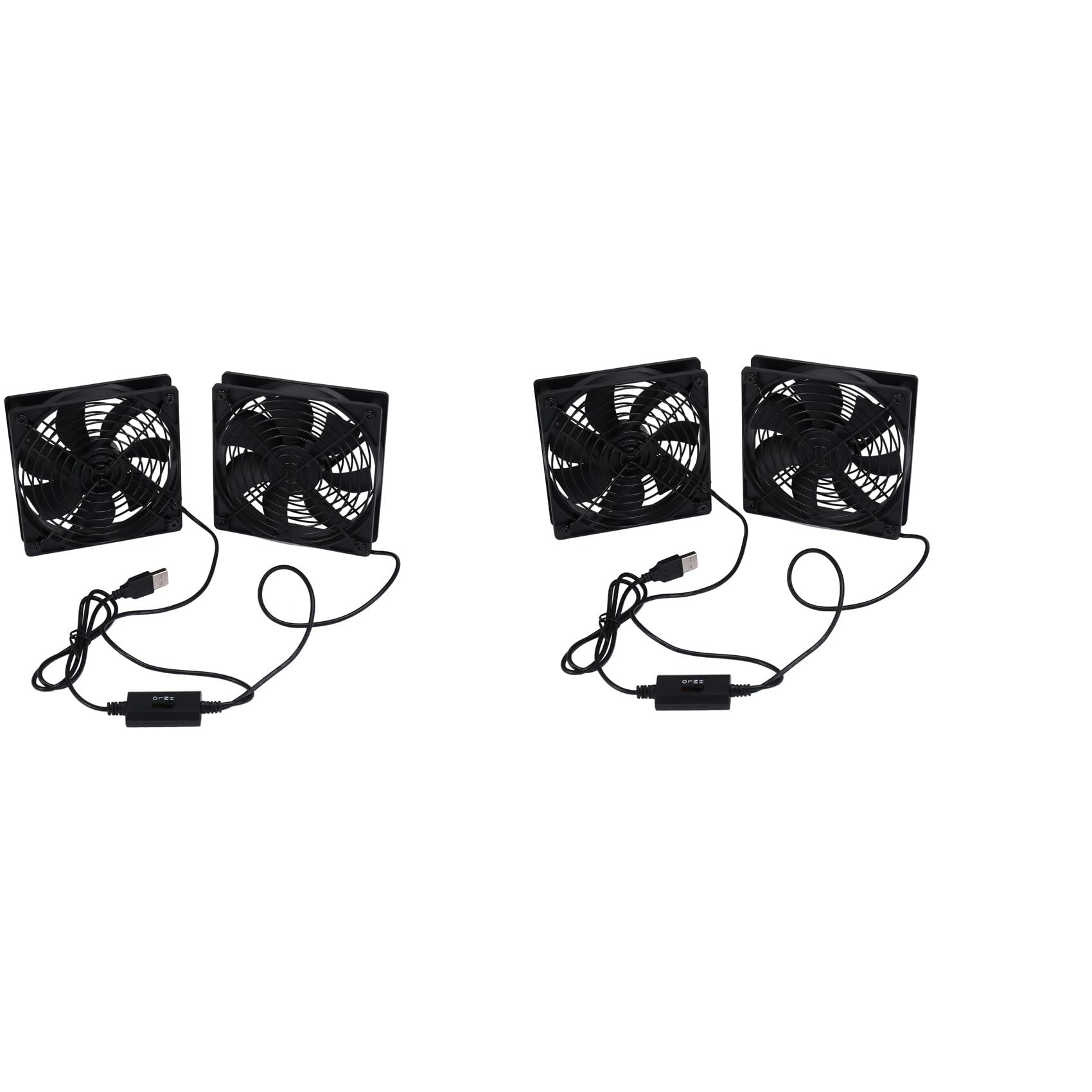 Ventilateur routeur USB 5V double 120mm refroidissement modem PC et récepteur TV