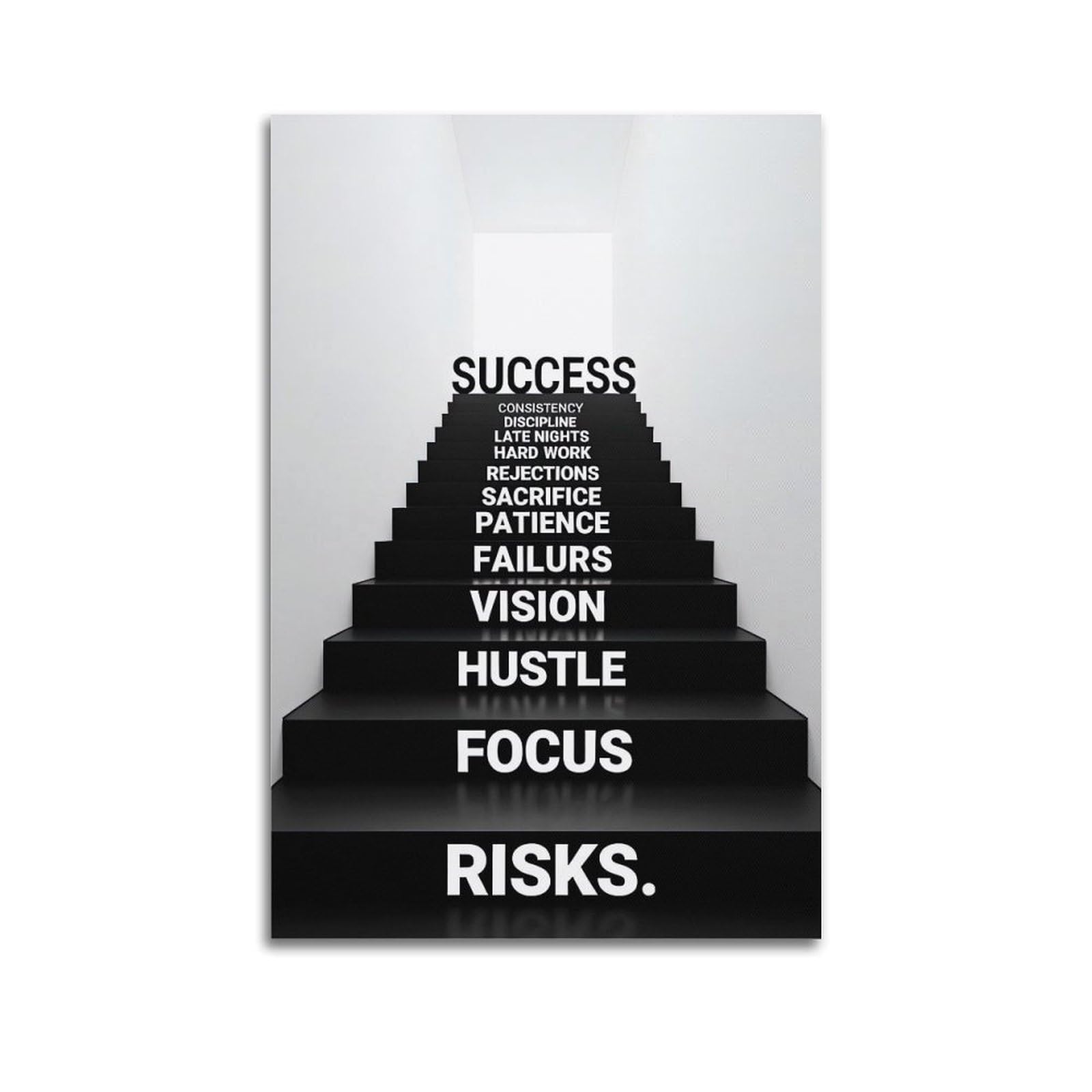 OKAHYS The Road to Success Motivational Quotes Poster Decorative Painting Canvas Wall Artworks Picture 24x36inch(60x90cm)