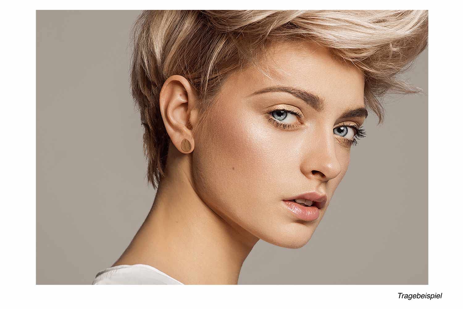 PIERCINGLINE Holz Plug TROPFEN Damen Herren Ohr Piercing Farb- und Größenauswahl