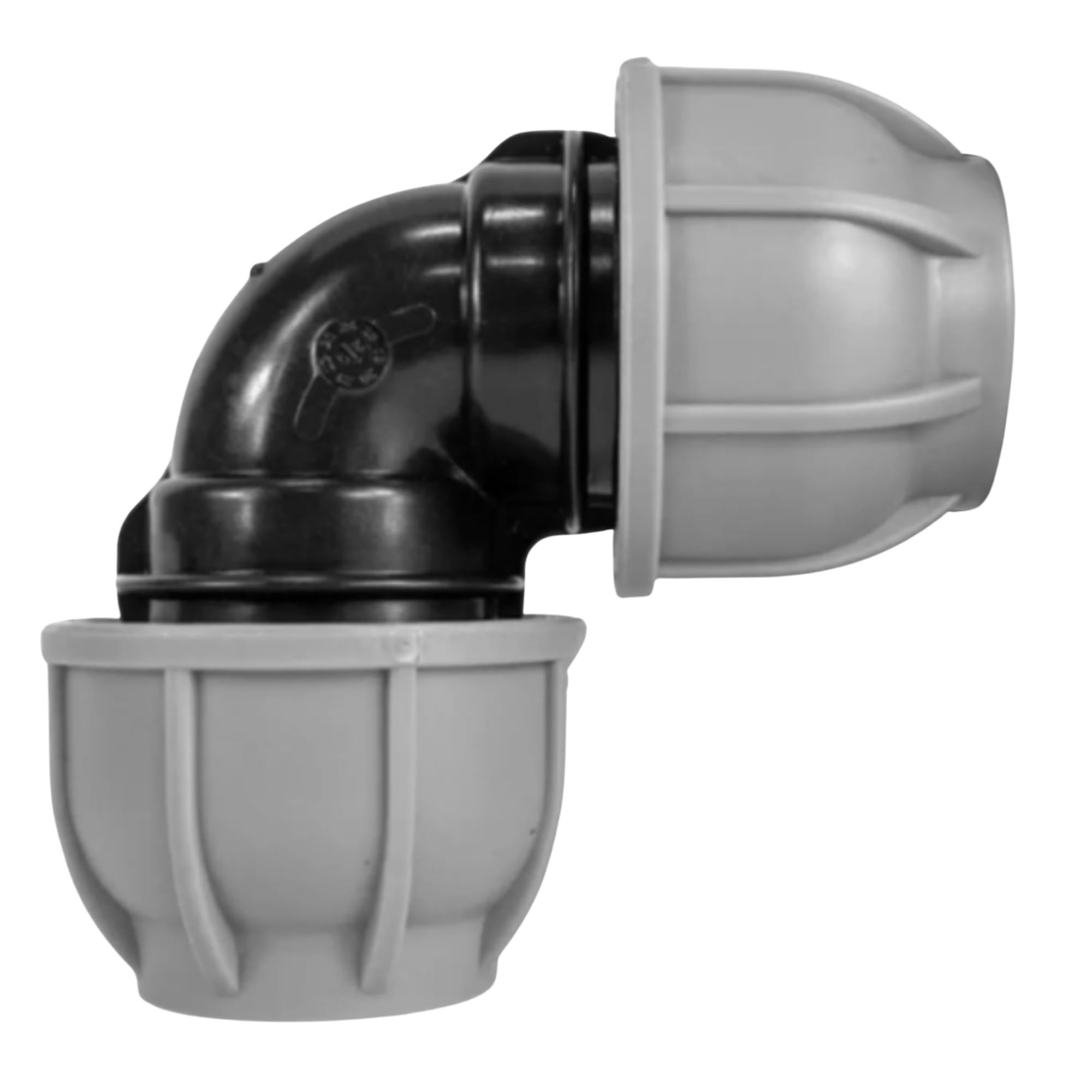 Mypurecore You At The Core Black Mypurecore Mdpe Compression Fitting 20-50Mm – Straight, Elbow, Tee, Stop End & Valve – Bsp Threaded Water Pipe Connector – Leak-Proof Irrigation For Blue Pipe (Elbow 50Mm X 50Mm)