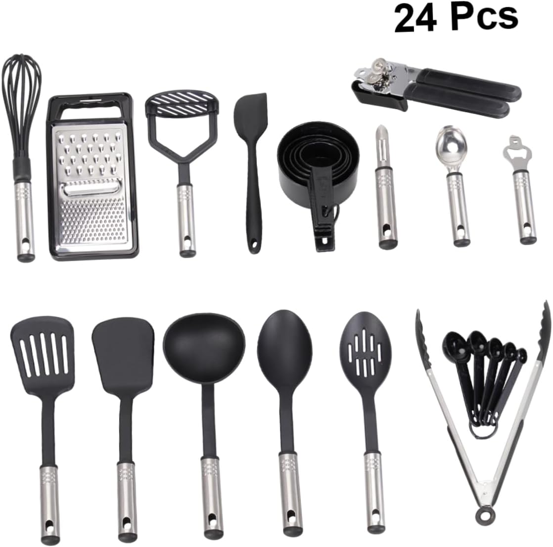 24pcs Stainless Steel Kitchen Utensils Non-stick Cooking Tools for Home - Cooking Accessories for Nonstick Cookware for Baking