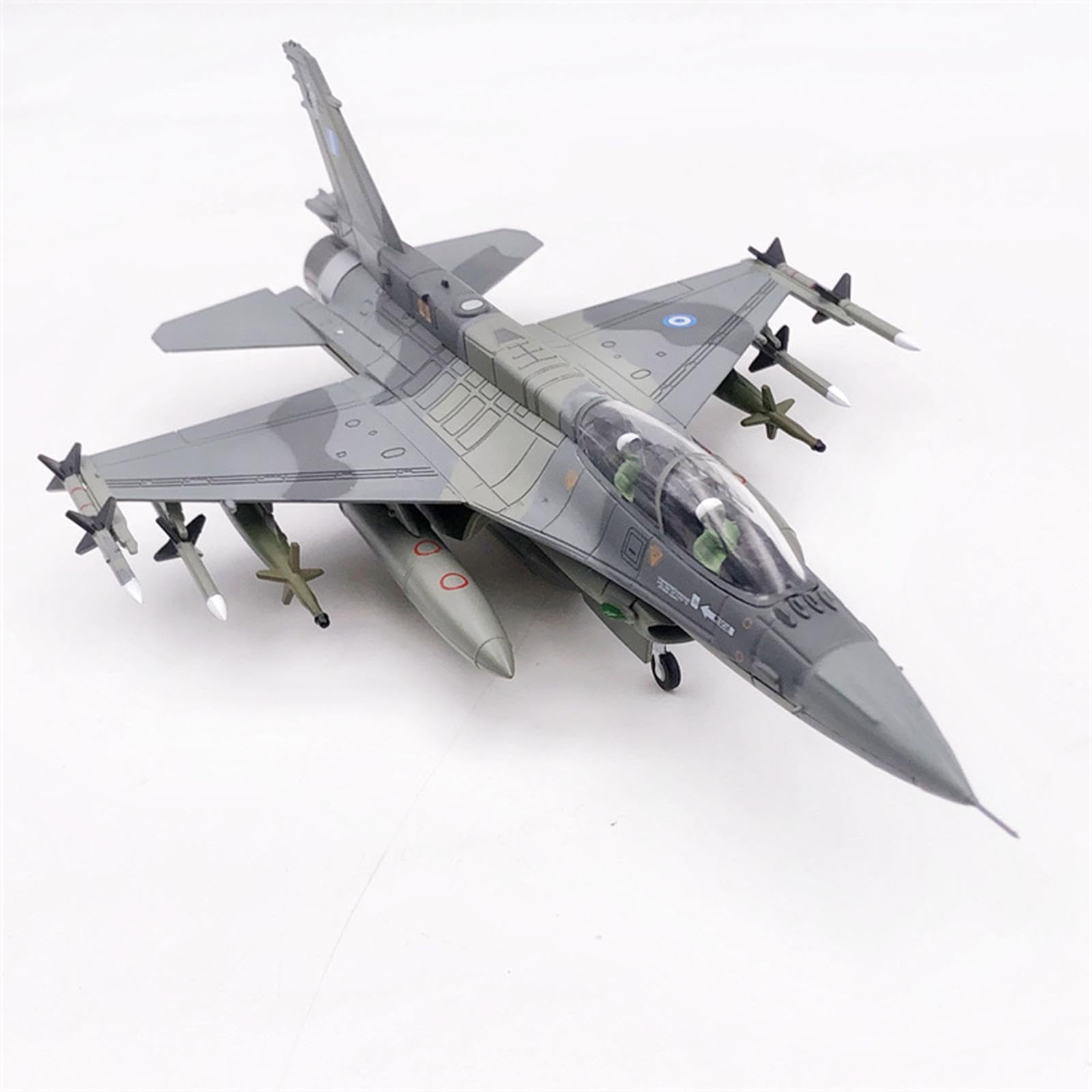 Diecast Avión Modelo F16 Avión de Jet de Colección Juguete de Aleación con Soporte Diseño Retro Adecuado para Regalos Decoración del Hogar