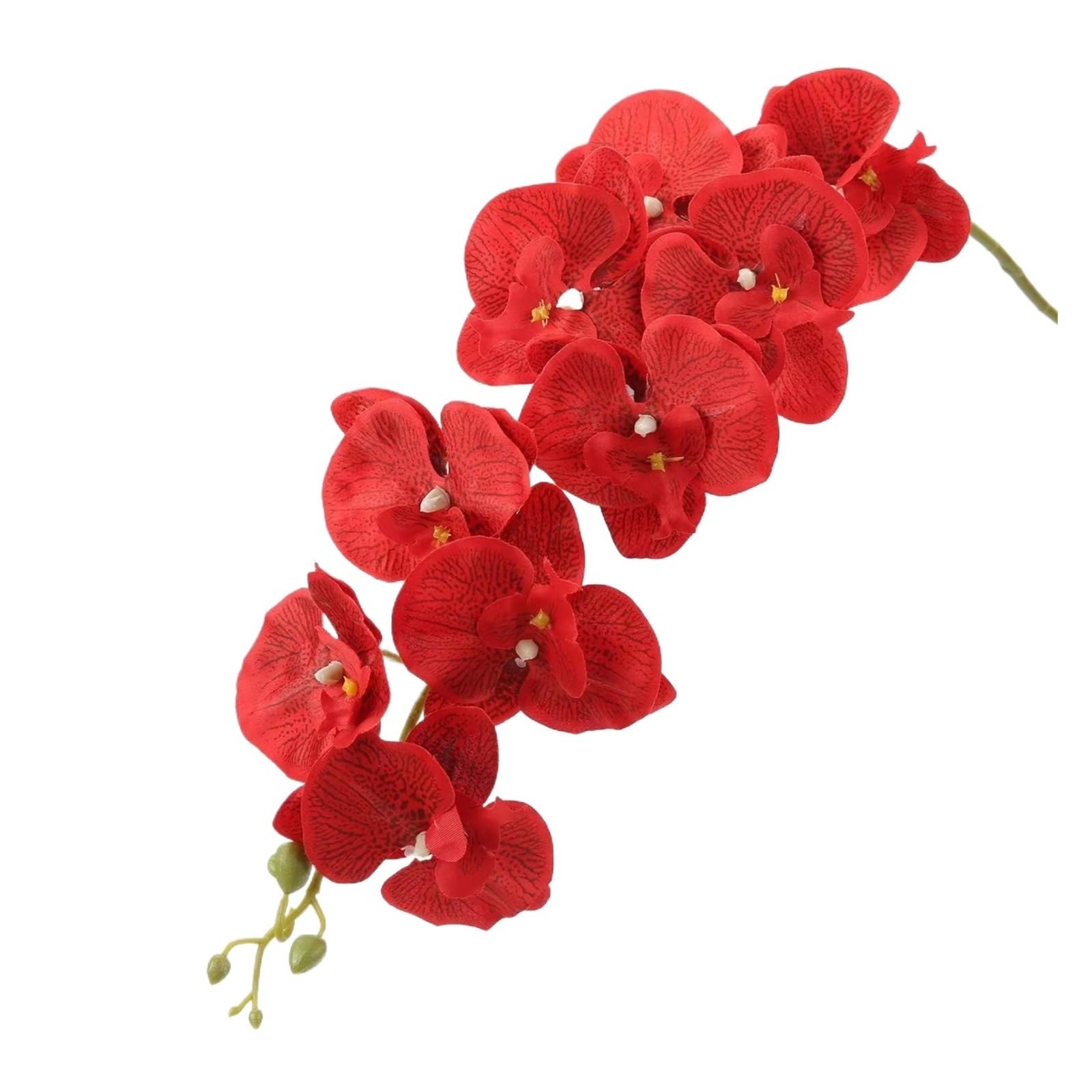 Casetlong 1PC Artificial Flowers Branch Bouquet For Home Decor Wedding Decoration Fake DIY Wreath Accessories(Red)