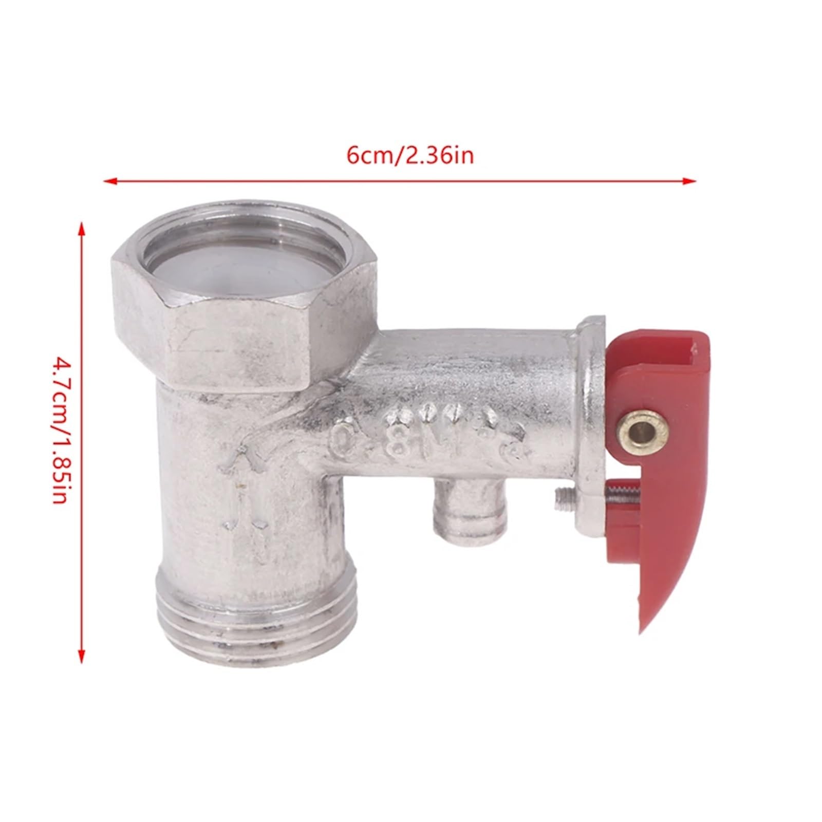 Válvula Solenoide, Válvula de seguridad for calentador de agua eléctrico, válvula de alivio de resorte reductora de presión ajustable Coppe de 1/2 pulgadas (DN15) for sistema de calentadores de agua