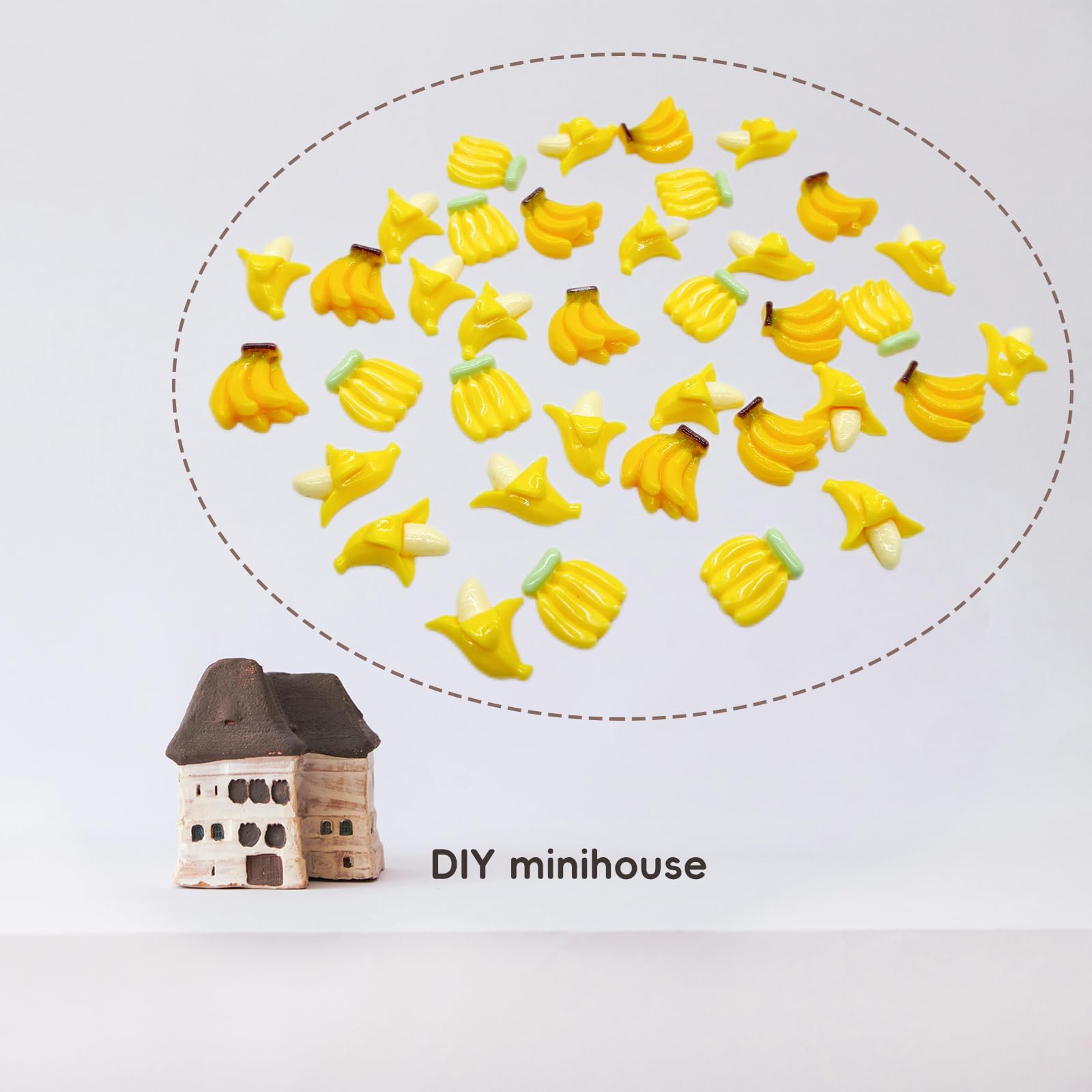 30 Mini Banane Finte In Plastica Scala 1:12 – Accessori Realistici Per Casa Delle Bambole E Diorami - 3