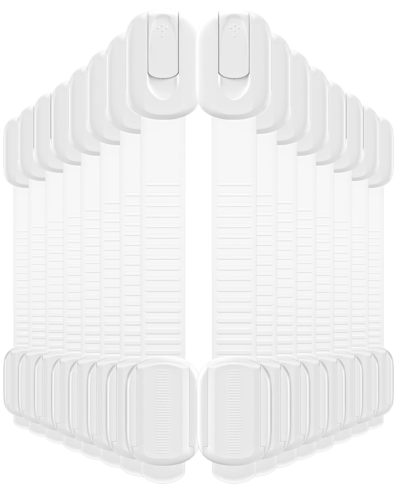 Photo 1 of 16 Pack Cabinet Locks Baby Proofing, Child Proof Cabinet Locks with 3M Adhesive - Easy Installation with Adjustable Straps, Multi-Purpose Child Safety Latches for Drawers Fridge Trash Cans Toilets
