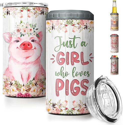 Miniatura 8 de SANDJEST Coozie - Vaso térmico Viking de acero inoxidable 4 en 1 de 16 onzas, regalo para hombres, papá, hijo, Navidad, cumpleaños