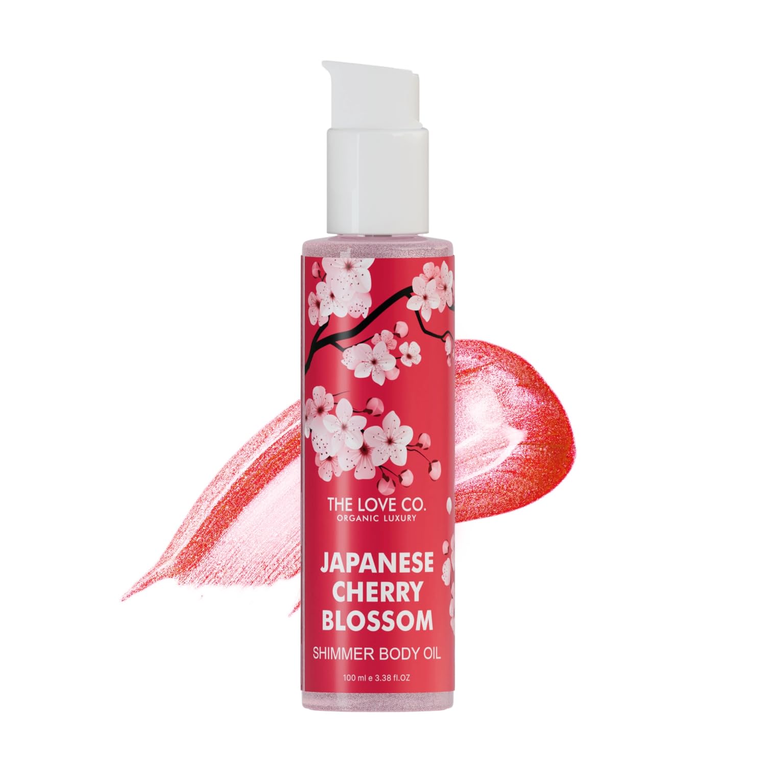 THE LOVE CO. Japanese Cherry Blossom Shimmer Body Oil - 100Ml-image-24