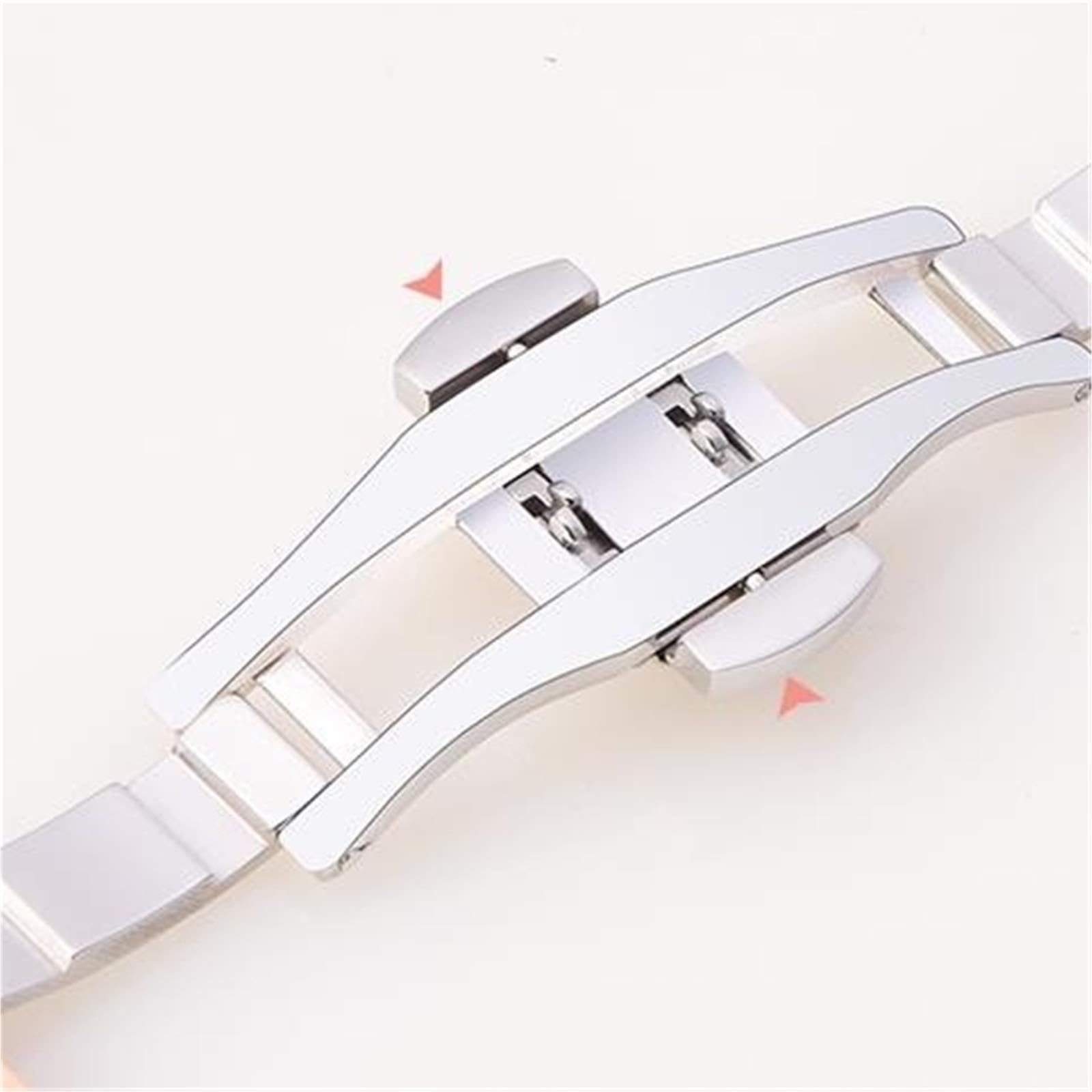 Elegante cinturino for orologio in ceramica da donna, classico, comodo e resistente, 22 mm