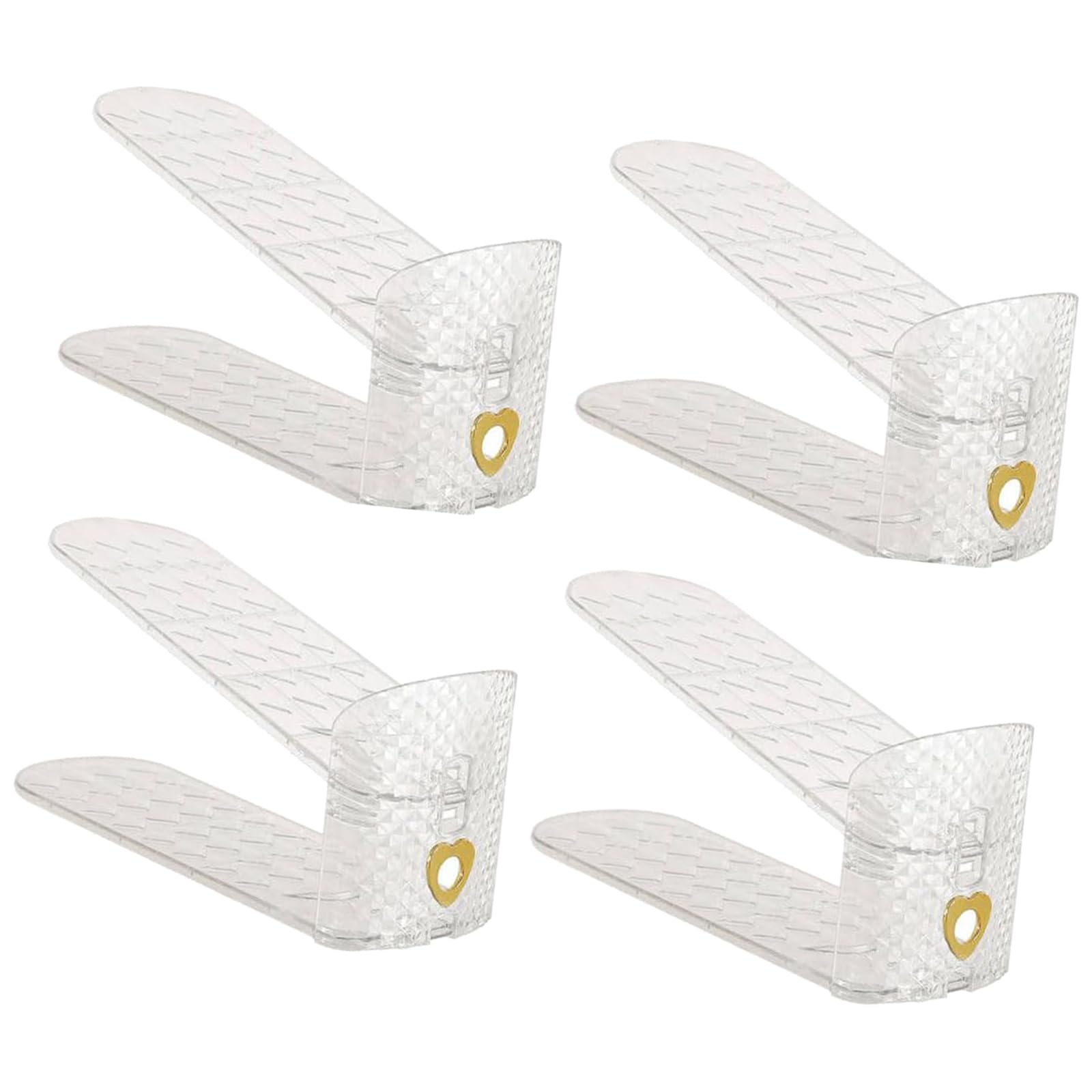 Hrtyvhin Stackable Shoe Rack Stacker for High Heel Space Efficient Double-Layer Shoe Stacking Device for Closet Small Space Rack
