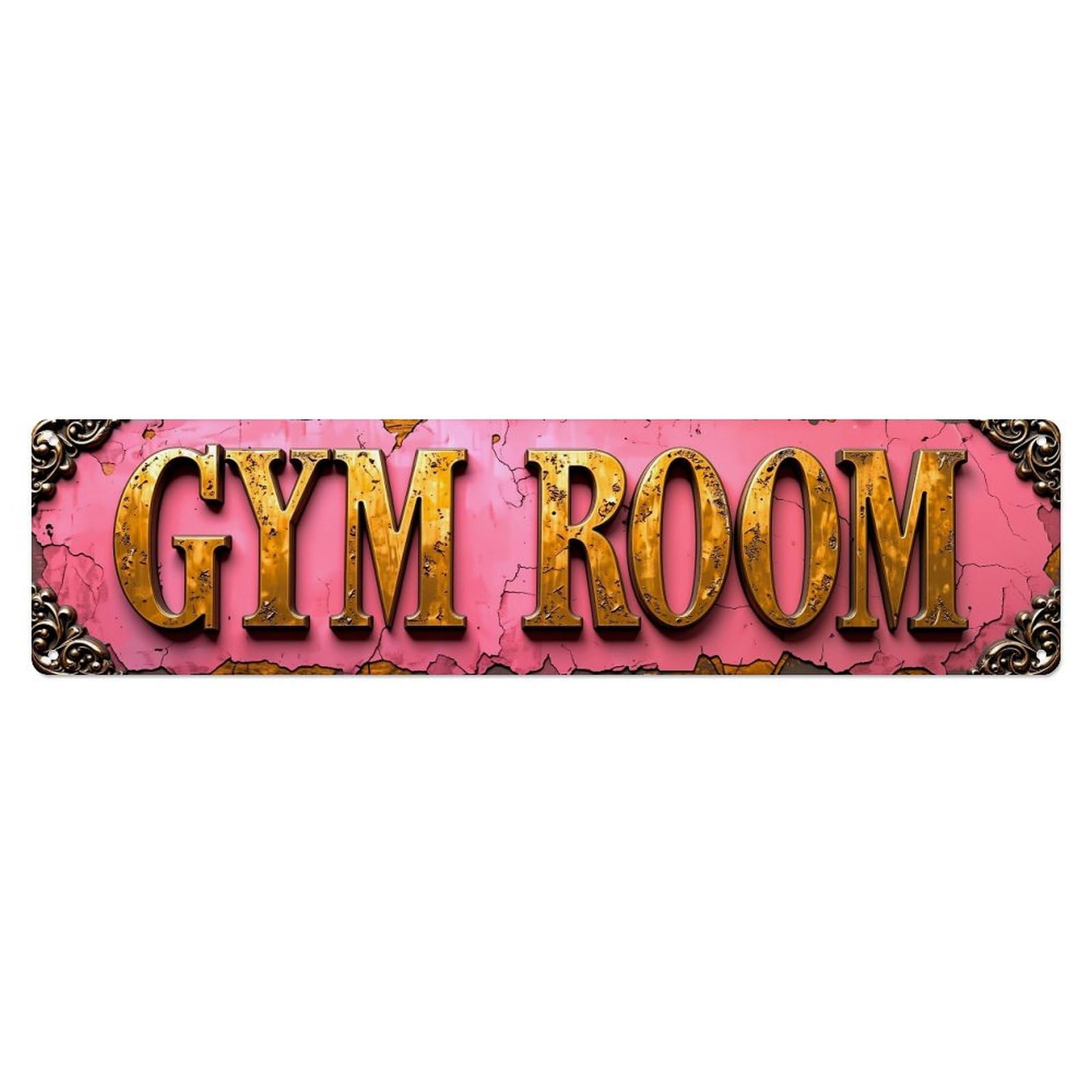 Gym Room Sign Pattern Metal Tin Sign Plaque