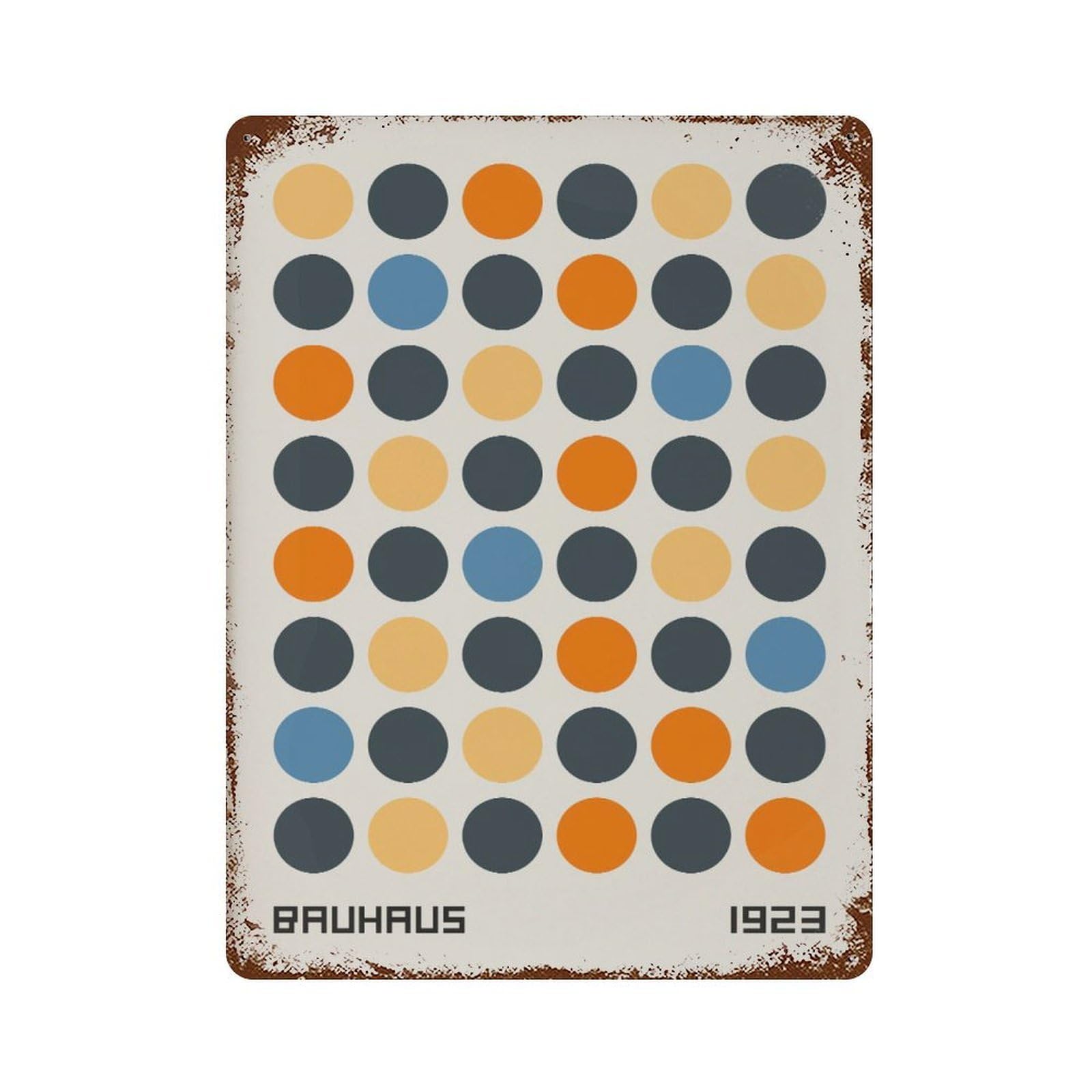 xiaoxiaoshen Geometric Bauhaus Abstract Shapes Wall Decor Art Metal Tin Poster Modern Home Decor Art Home Bar Shop Decorations Vintage Sign 40x30cm