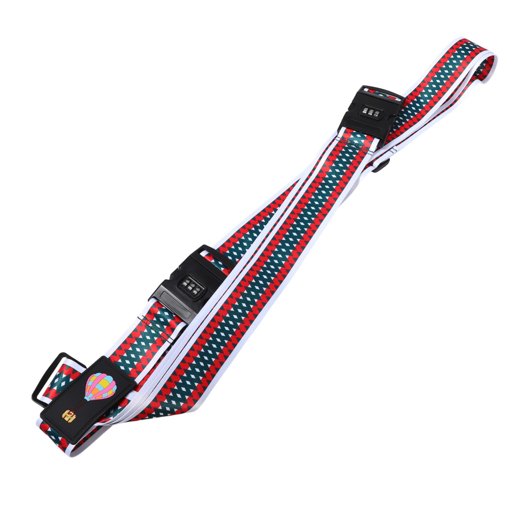 Beaupretty 4 Piezas Correa Ajustable para Maleta con Doble Contraseña Diseño Cruzado y Estampado de Dibujos Animados Cinturón Seguro de Poliéster para Viaje Protección Antirrobo y Duradera