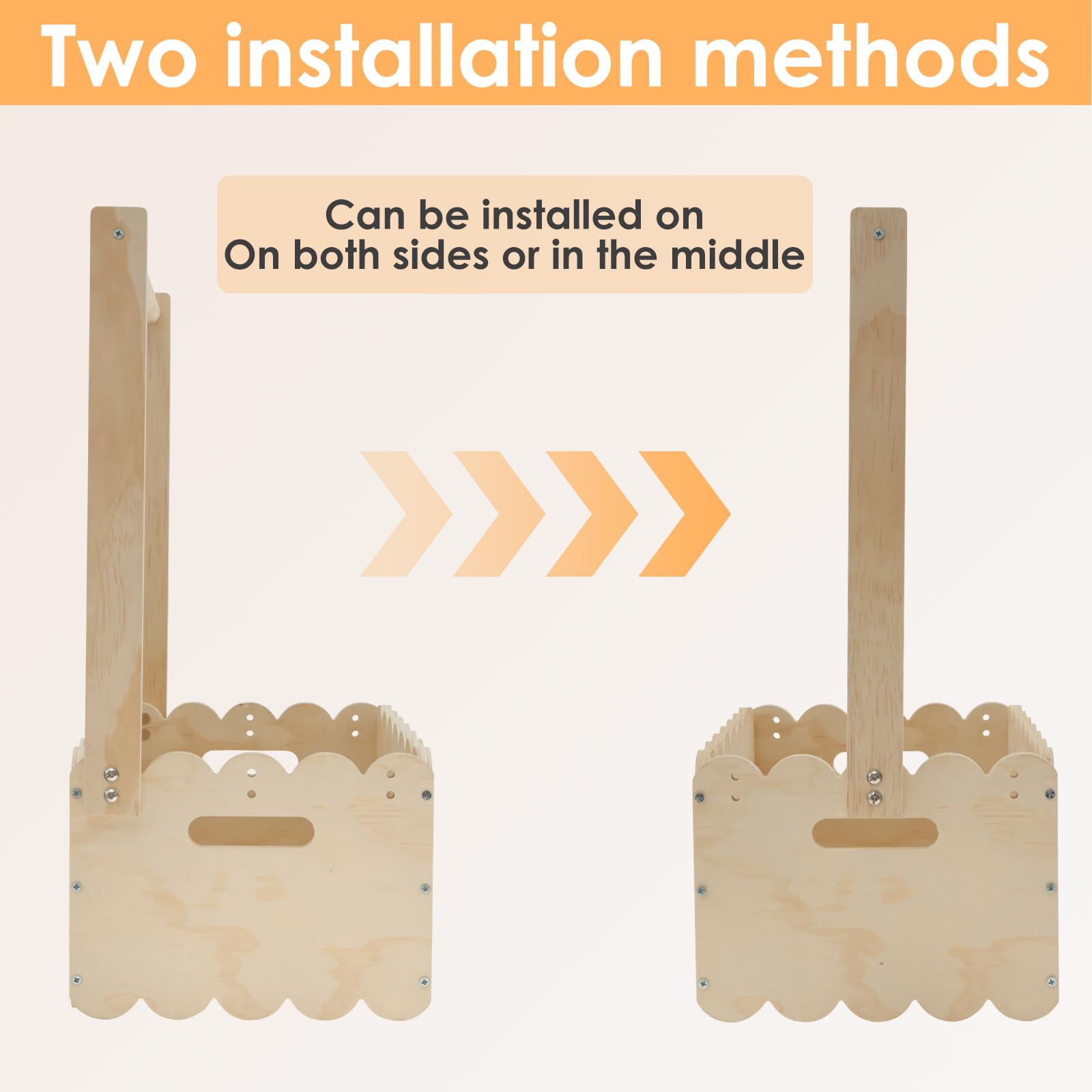 Babykorb Aus Holz Mit Griff - Aufbewahrungskiste 41x30x20cm Für Babyparty Geschenke