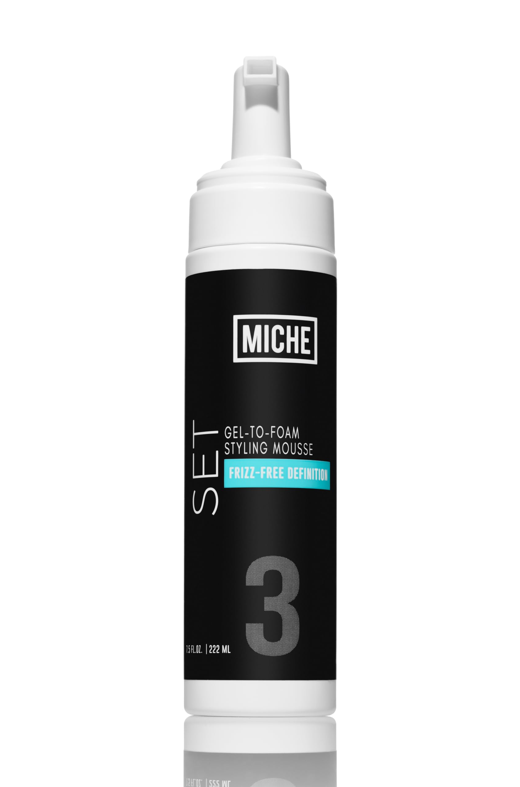 Miche Beauty Set Gel to Foam Mousse - Lightweight Styling Foam for All Hair Types, Long-Lasting Hold & Definition, Flexibility & Frizz Control, 7.5 fl oz 7.5 Fl