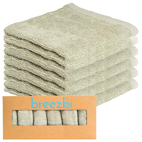 Image of Bamboo Viscose Baby Washcloths Gentle and Absorbent for Newborn | Essentials for Newborn |Face Towel for Adults| Versatile Baby Washcloths by Breezbi