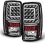 AKKON - For 2000-2006 Suburban Tahoe Yukon XL Denali Liftgate Model Style G2 Black C-Sty LED Tail Lights Brake Lamps Pair