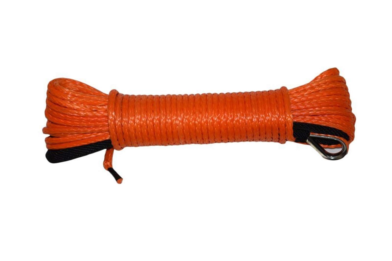 Winch Rope, 5mm*15m Orange Synthetic Winch Rope,ATV Winch Line.Off Road Rope,Kevlar Winch Cable,ATV Winch Accessories