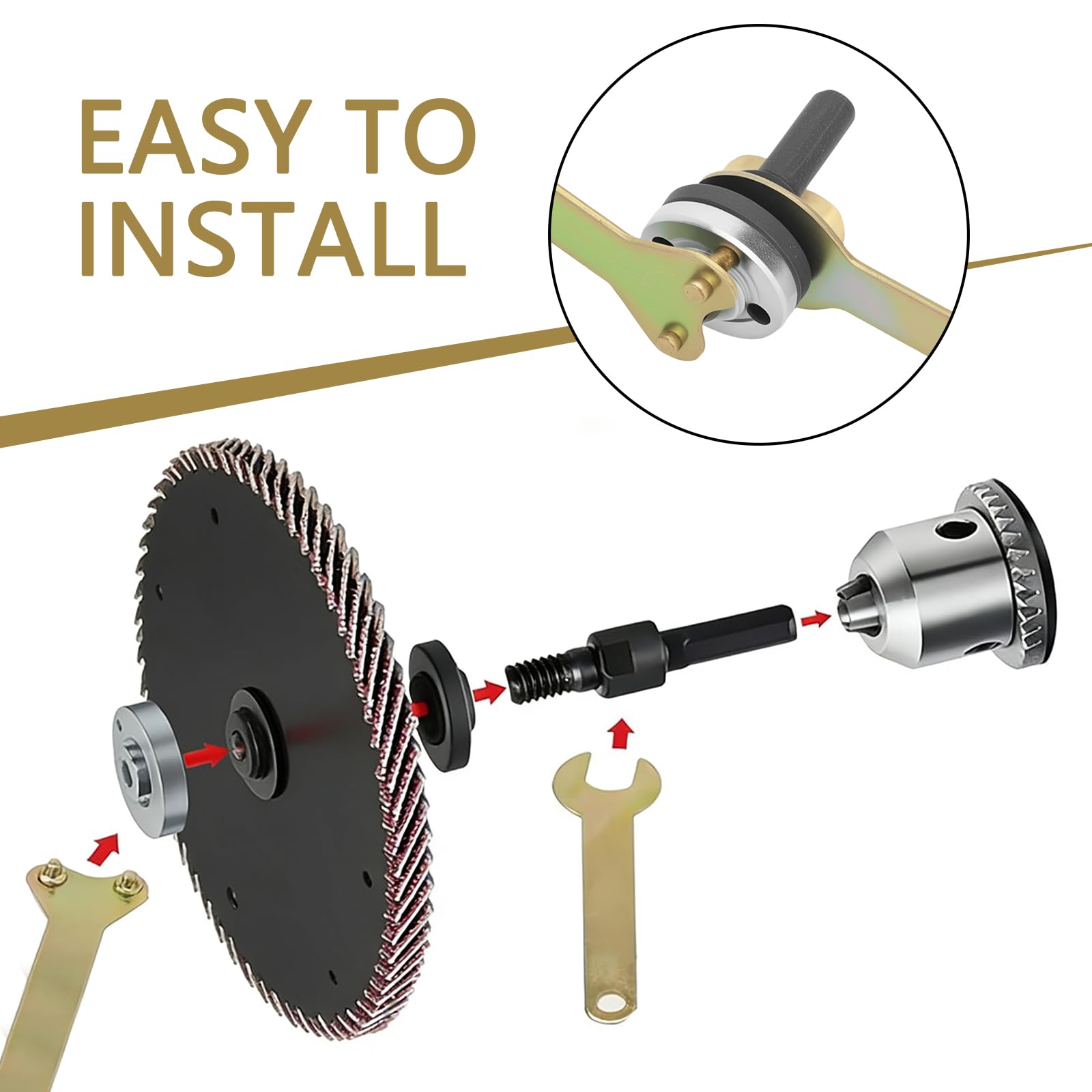 Set accessori smerigliatrice 10 pezzi – solido winkelschleifer pleuel set, adattatore winkelschleifer zubehör, winkelschleifers adapter e adapter für bohrmaschine