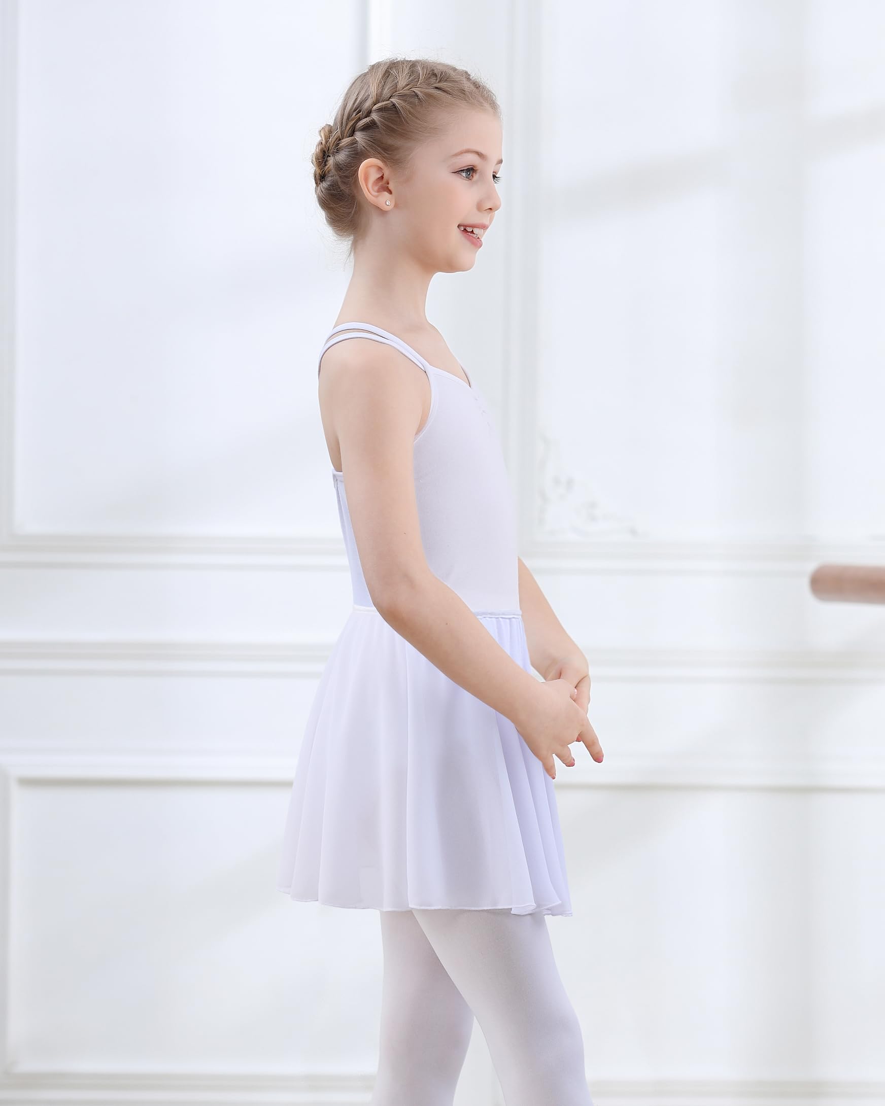 Ballettkleid Ballettkleidung Turnanzug Mädchen Baumwolle Tanzkleid Ballett Trikot Ballettrock Gymnastikanzug