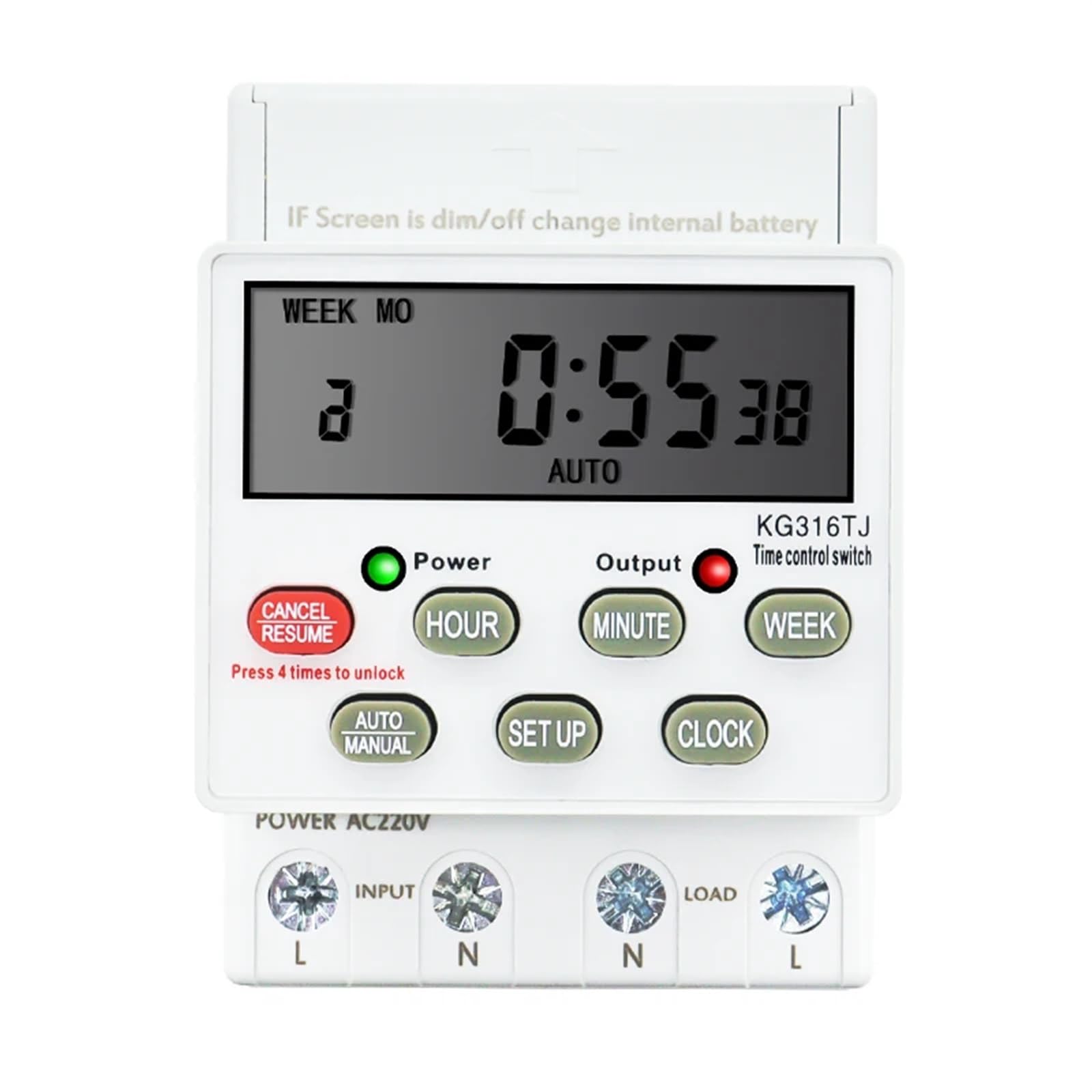 Mini Daily Weekly 7 Days Programmable Digital Time Switch 220V AC Lighting Timer KG316TJ 230V Time Controllor Countdown