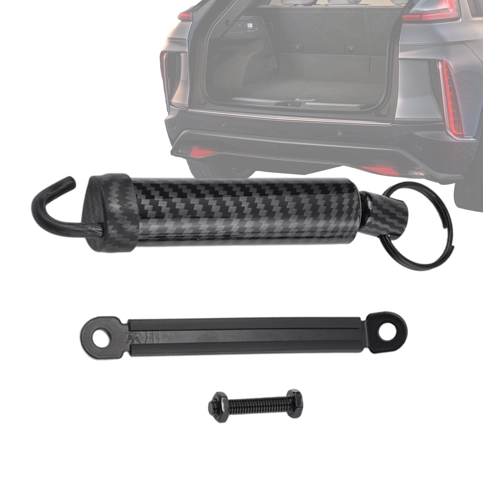 Car Boot Lid Lifting Spring Trunk | Carbon Fiber Pattern Adjustable Metal Vehicle Lifting Spring | Multi-functional Auxiliary Opening Accessory for Suv Truck Rv