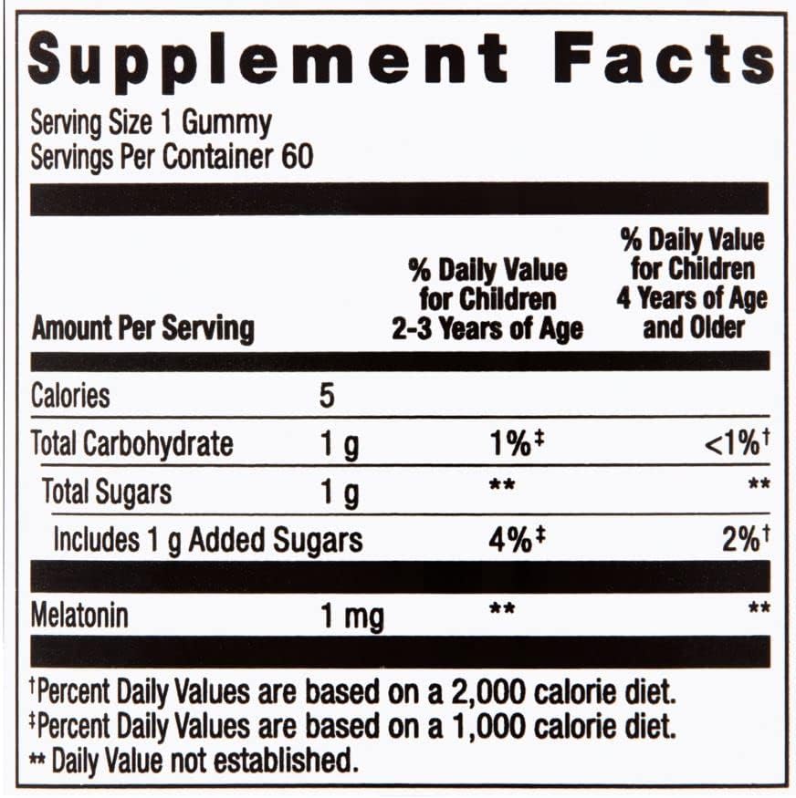 Miniatura 3 de Gomitas de melatonina para niños (1 mg) 60 unidades - Spring Valley +Better Guide Vitaminas Suplementos