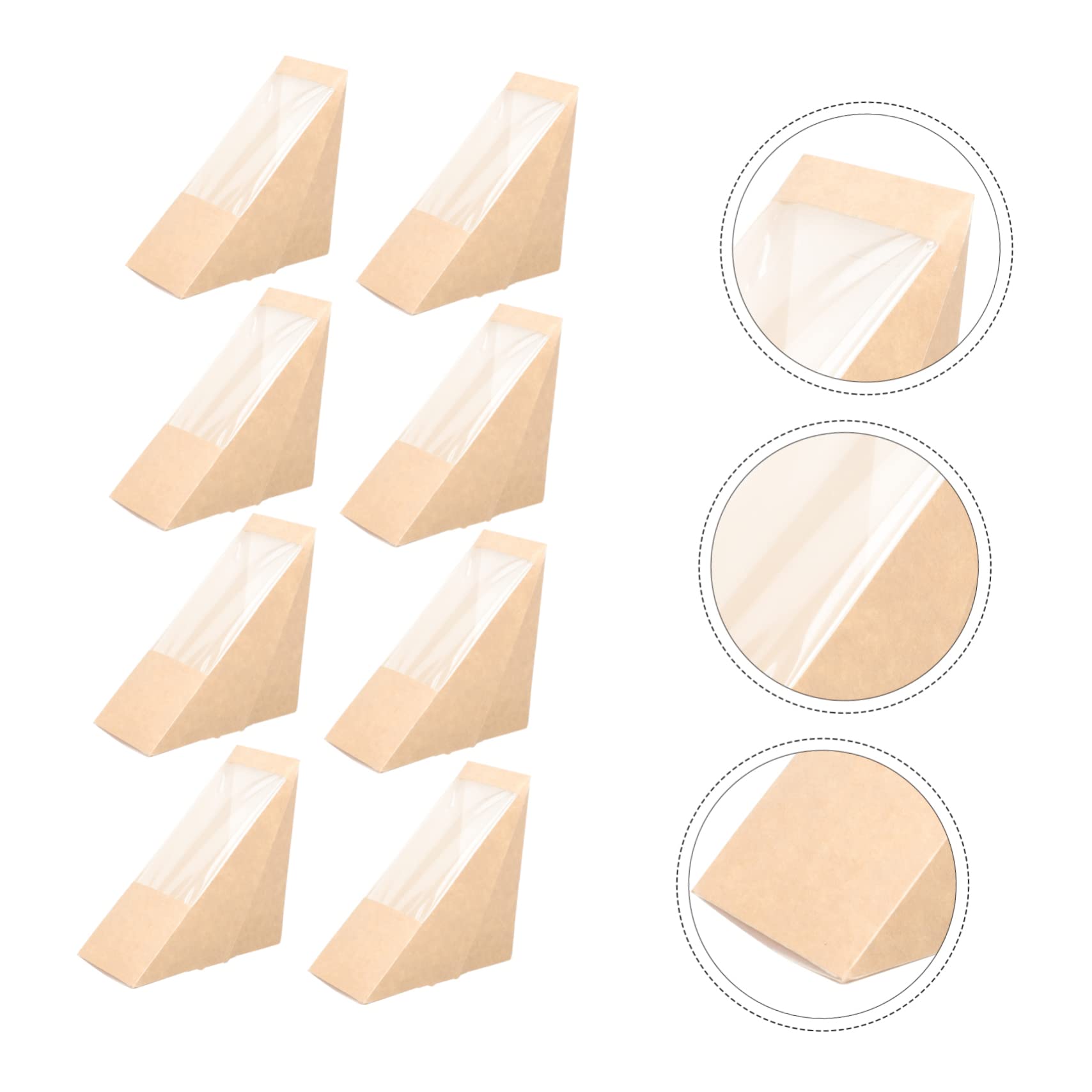 Alipis 100pièces Boîtes à Emporter Chinoises Papier Boîte Pour Sandwichs Kraft Pour Gâteaux Et Desserts