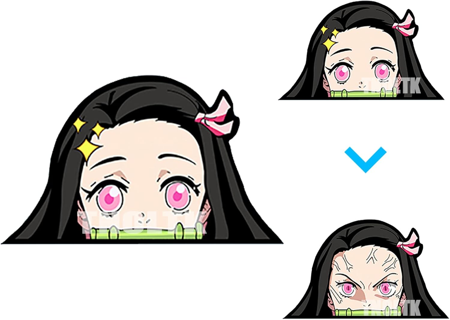 3D Motion Anime Car Decals Waterproof Stickers Anime Bumper Stickers for Car