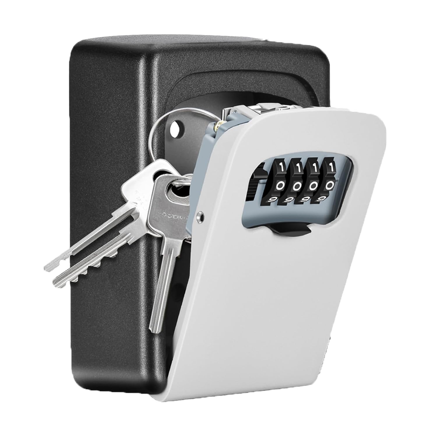 Key Locker Box with 4 Digit Combination Lock | Secure Storage Safe | Wall Mounted Holder Cabinet | Password Lock Key Hider for Home, Office, Hotel & Outdoor Use-picture-25