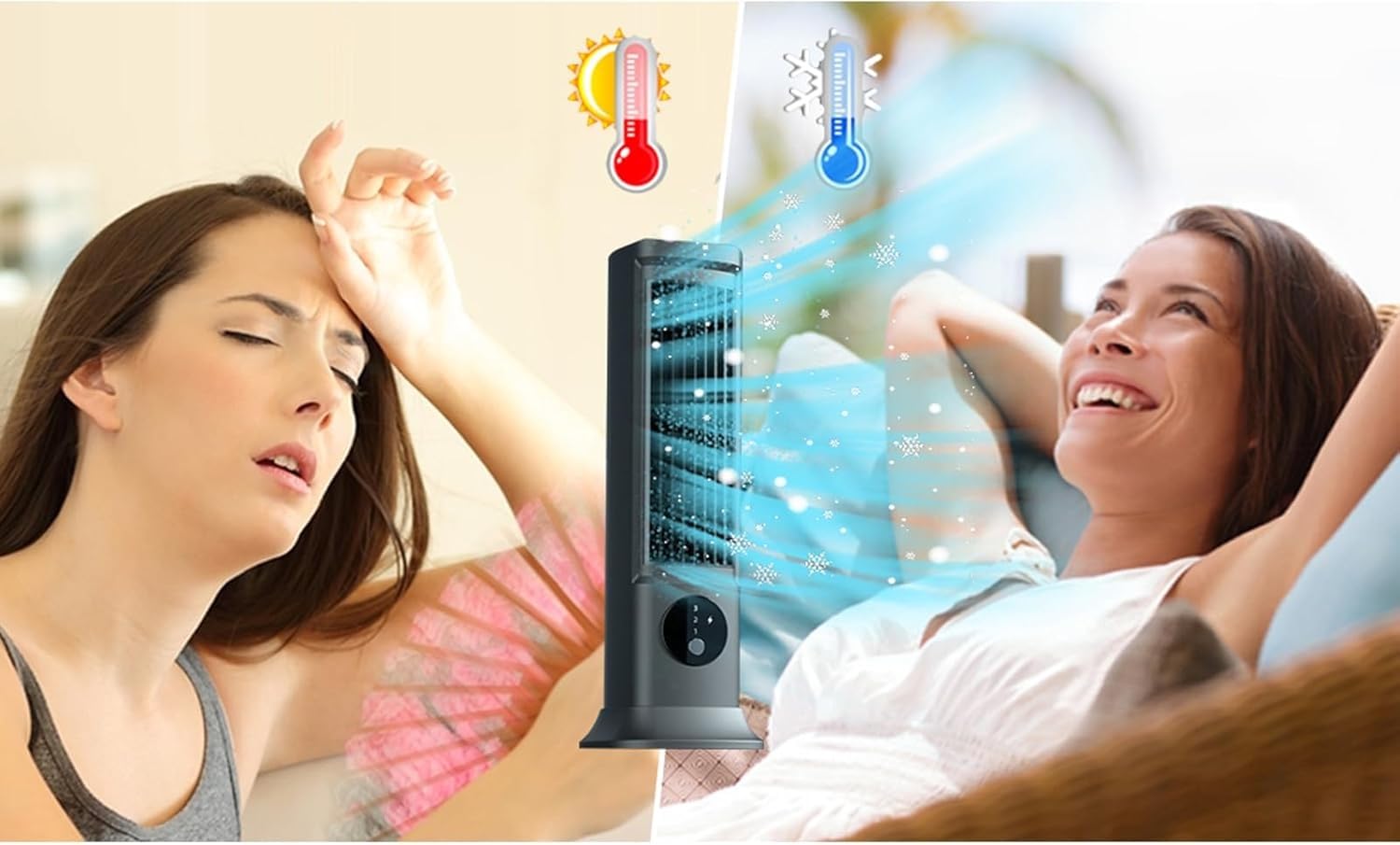 Sherum Cooling Ace 3.0, condizionatore d;Aria Portatile Sherum Coldeez con 3 velocità, Ventilatore di Raffreddamento per condizionatore d;Aria Sherum (1 Pc)