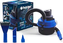 ASPIRADOR AUTOMOTIVO DE PO E LIQUIDO 12V, TECH ONE - PRETO