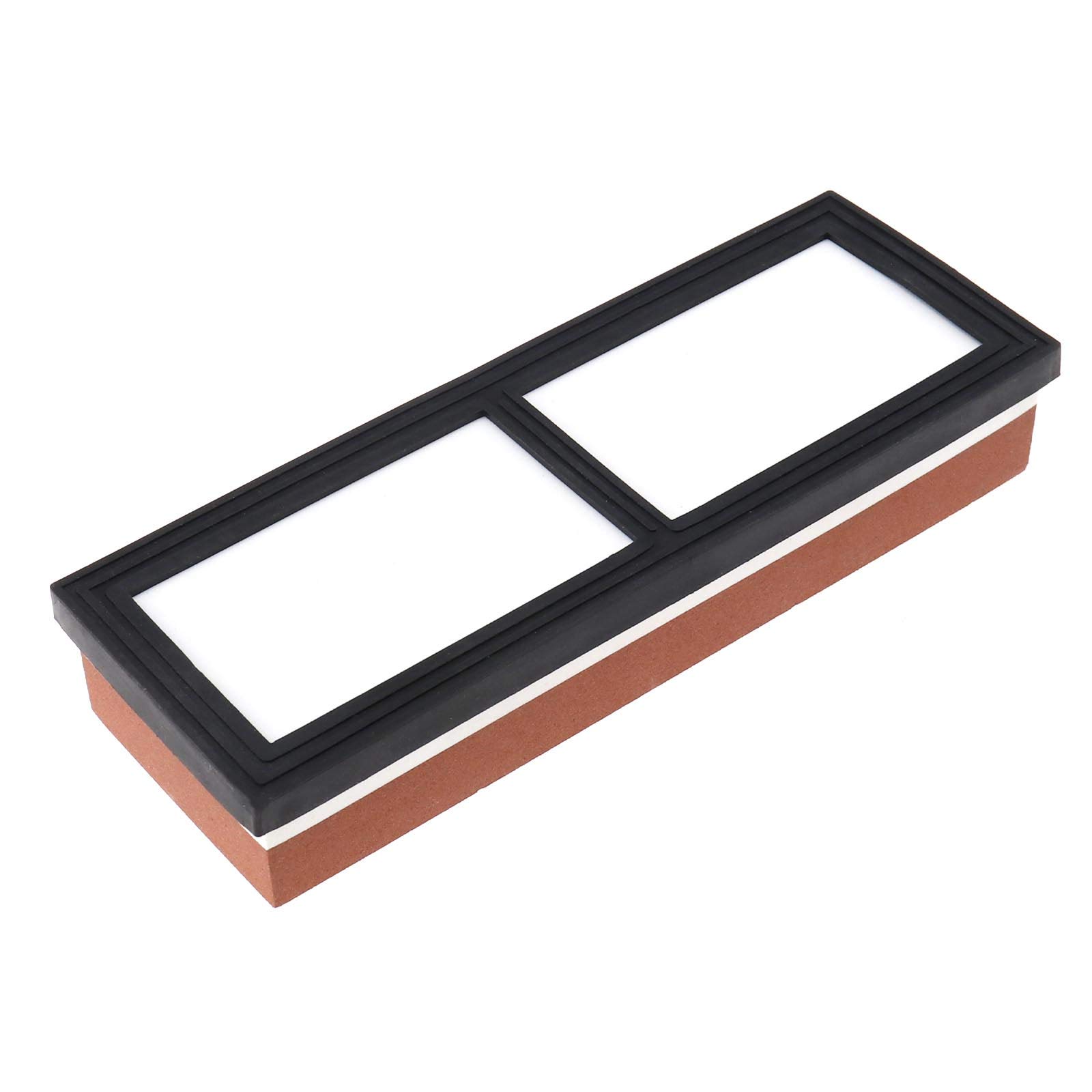 OTOTEC Pierre à aiguiser double face en corindon blanc 1000/3000 avec tapis antidérapant