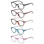 EFE Reading Glasses Readers for Women Ladies 1.75 Lightweight Full Frame Spring Hinge Eyeglasses 5 Pack (Mix Color, 1.75)