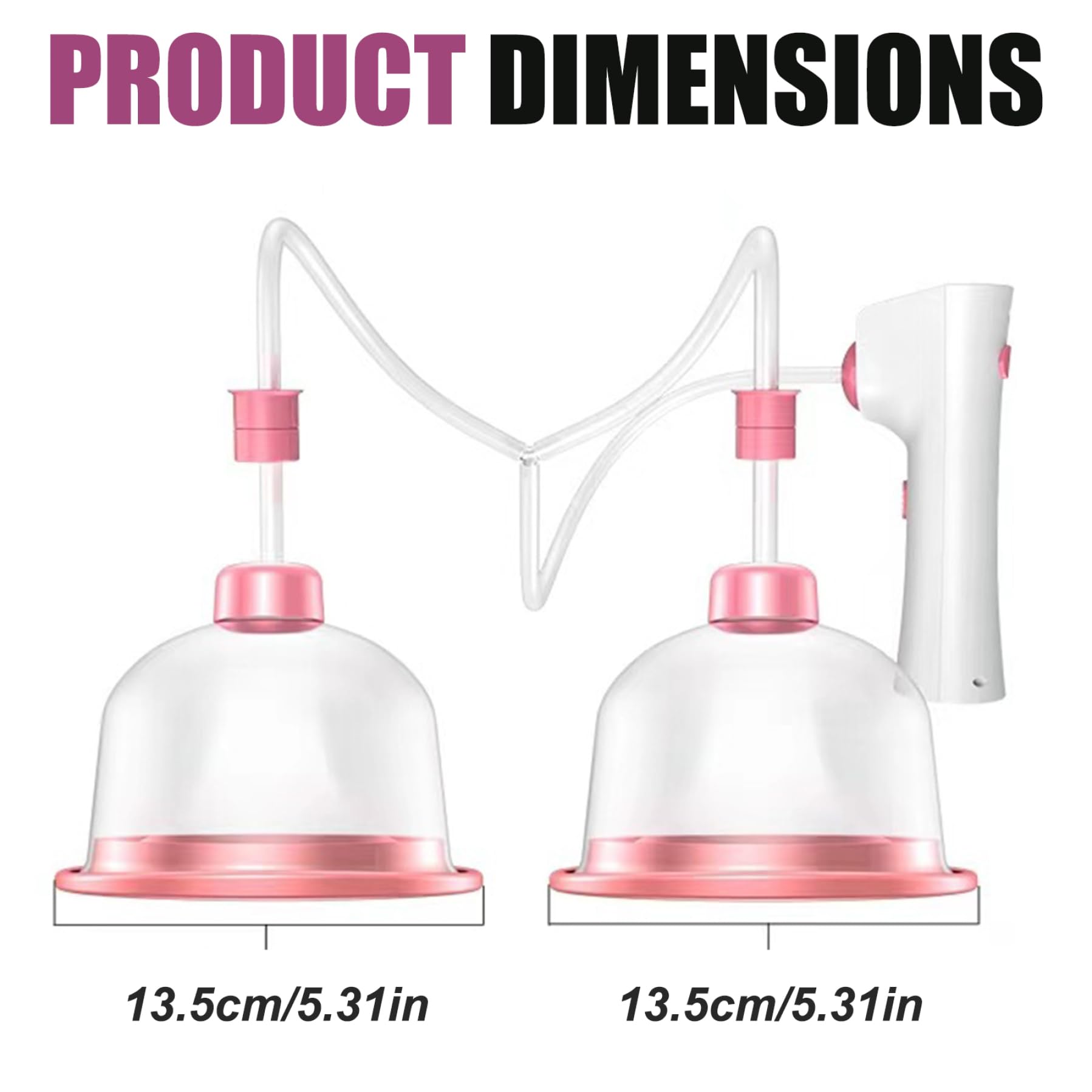 Pompe d'agrandissement mammaire 1pc Grandes tasses, machine à coupes électriques extra-larges pour fesses plus grosses