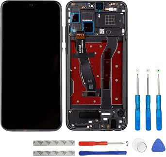 LCD Compatible with Huawei Honor 8X/Honor View 10 Lite Display Digitizer Touch Screen Assembly with Frame Black + Tools