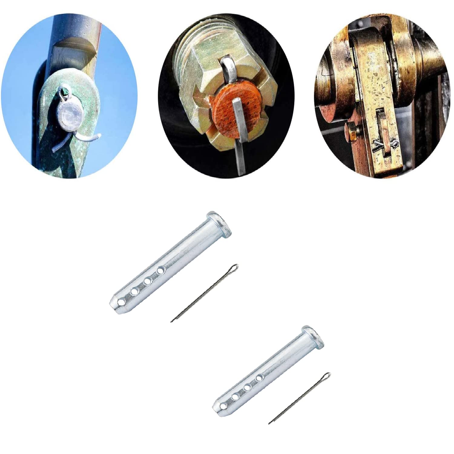 Heavy Duty Clevis Pins 5/8 X 3-3/5 Inch - 2 Pack With Cotter