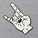 Punk Rock and Roll Heavy Metal Music Hand Symbol Sign Language Embroidered Badge Iron On Sew On Patch