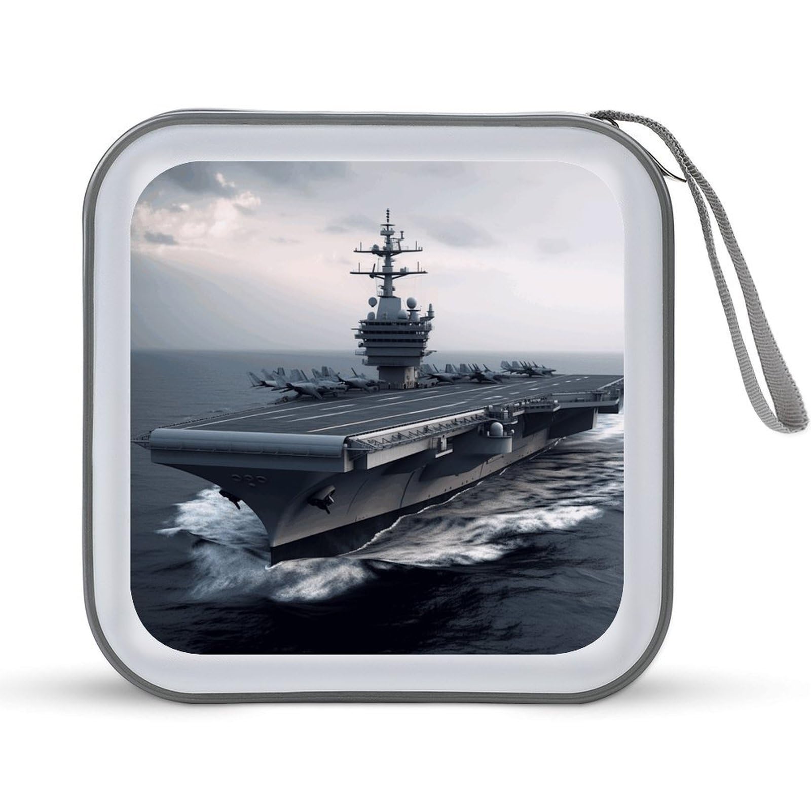 VstaDank Aircraft Carrier CD Case DVD Holder Storage Portable Carrying Binder Holder Wallet Large Storage Disc Wallet Bag Hard Plastic DVD Disc Cases Large Media Binder 40 Capacity