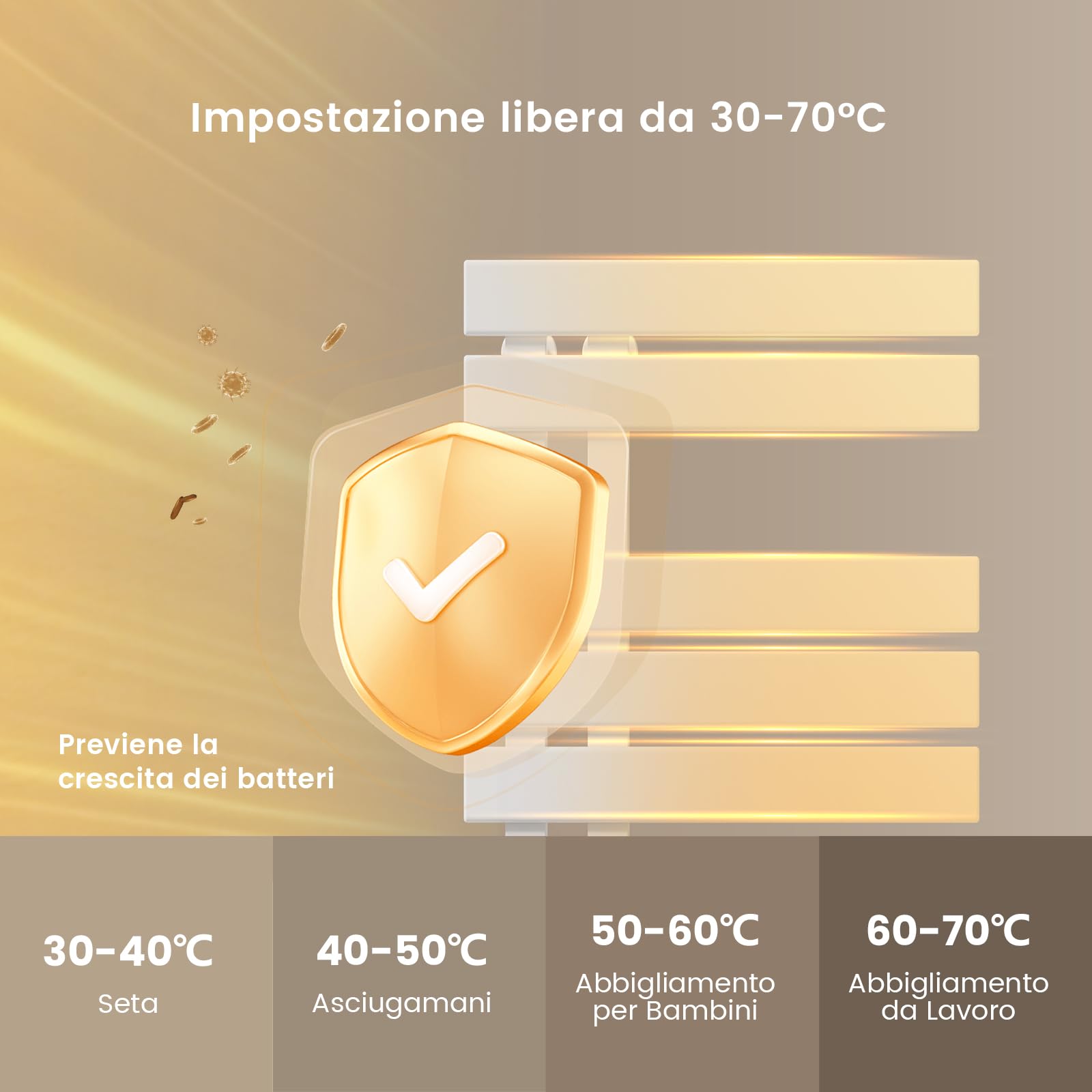 EMKE Scaldasalviette Elettrico 1000x500mm 320W Bianco, Lato Sinistro con Schermo Tattile, Controllo Wi-Fi e Funzione Timer