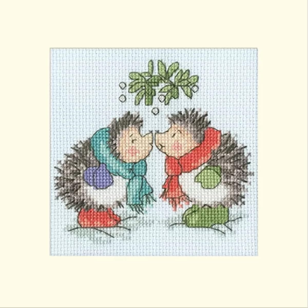 Bothy Threads Counted Cross Stitch Card Kit - Christmas Kiss