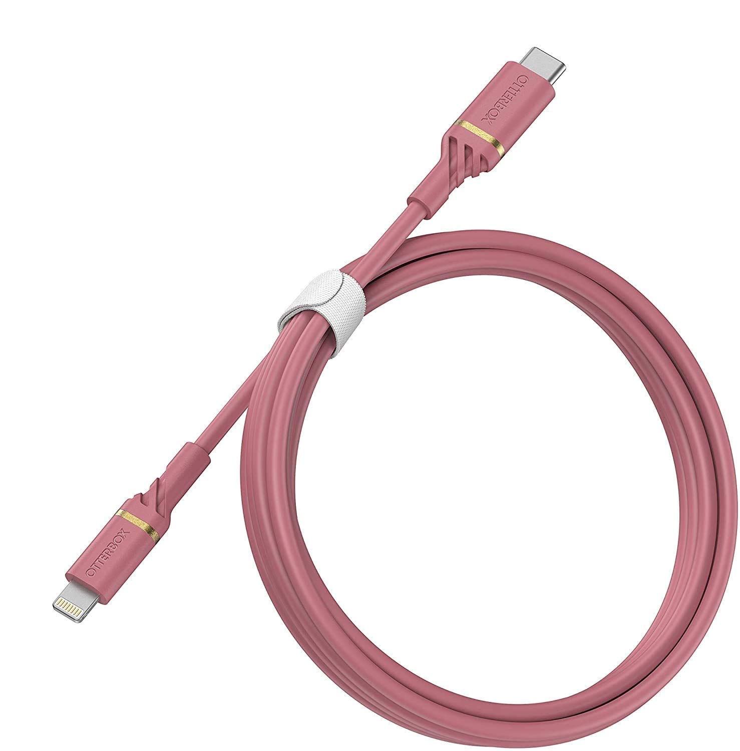 OtterBox cavo USB-C a Lightning, di ricarica Fast Charging ultra resistente per iPhone e iPad, certificato MFi, ultra robusto, testato per pieghe e flessibilità, 1M, Rosa