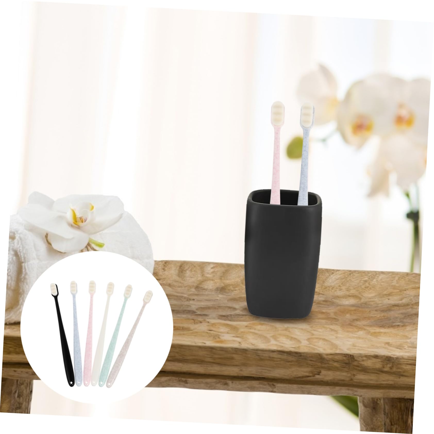3 Set Spazzolini Denti Morbidi Design Ergonomico Con Setole Per Per Viaggi E Campeggio Protezione Gengive 6 Pezzi*3