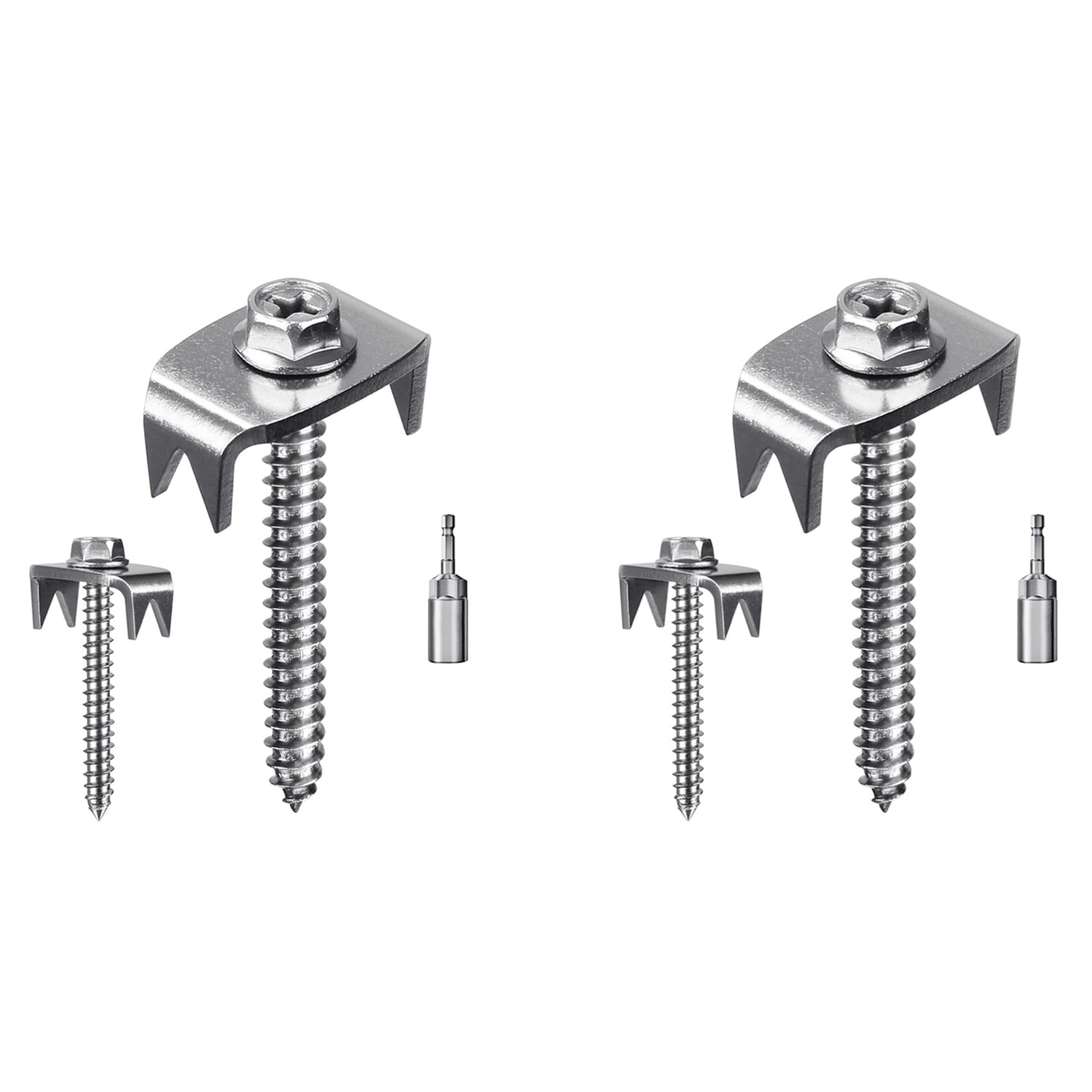 Hndhbfgrt Fence Staples,Fence Nails for Softwood, Reusable Wire Fence Staples Screws for Mesh & Woven Fencing, 100Fence Fasteners