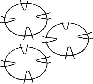 Beaupretty Soportes para Hornillo de Gas Diseño de Cuatro Garras de Hierro Negro Superficie Lisa y Resistente, Paquete de 3 Piezas para Cocina y Estable
