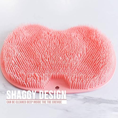 Miniatura 4 de Alfombrilla exfoliante para pies de ducha con ventosas antideslizantes, almohadilla de limpieza para la espalda del pie, almohadilla exfoliante de