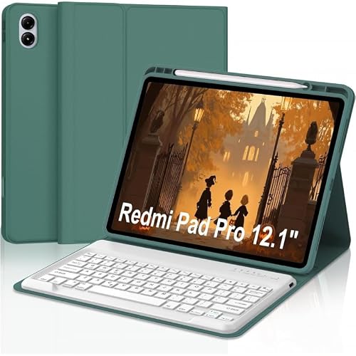 TianTa Xiaomi Poco Pad/Redmi Pad Pro 2024 12.1�C���`�A�����^���C���ی�J�o�[ & ���O���\���C�����XBluetooth�L�[�{�[�h�AS Pen���[�Ή��A �Z����