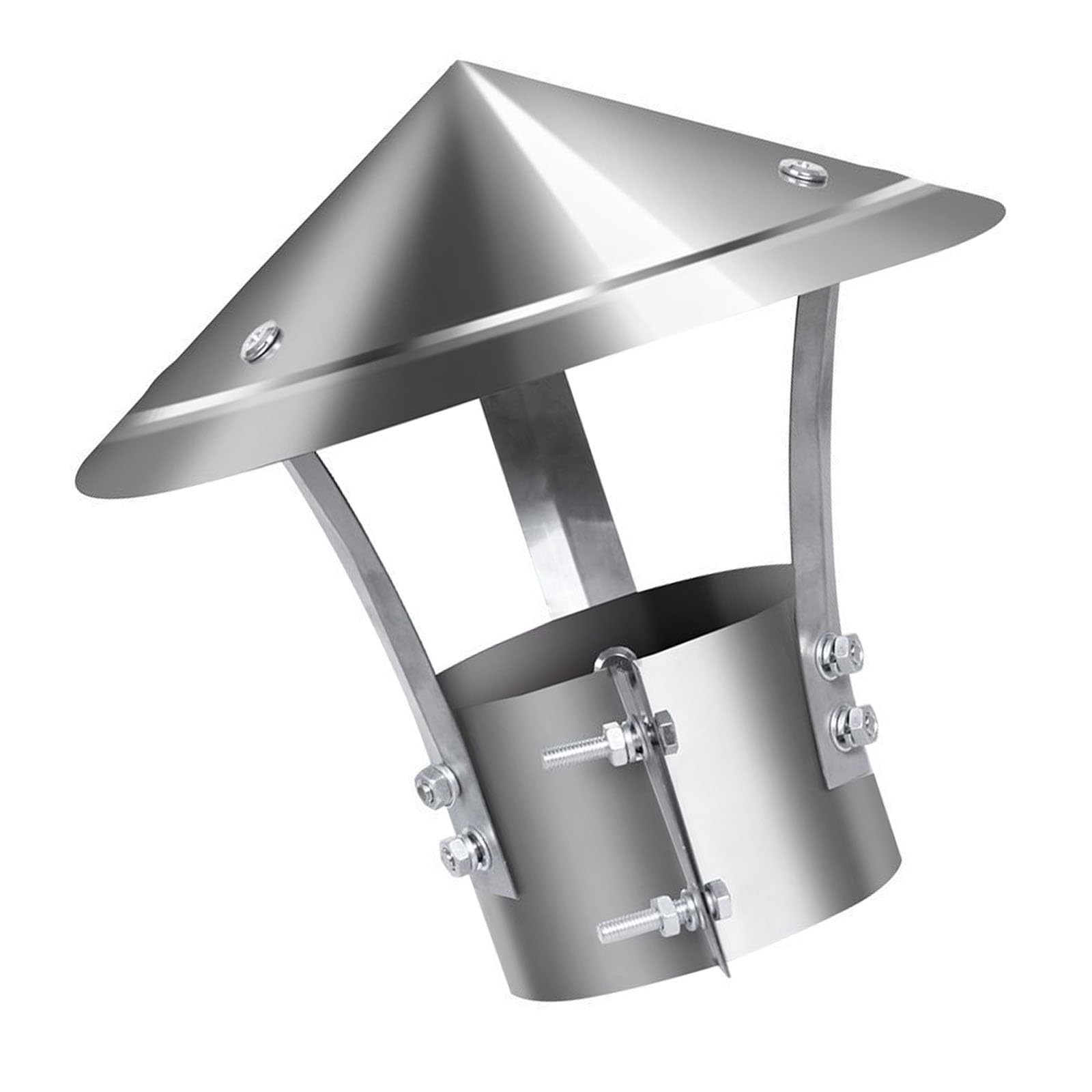 Tapa de chimenea de acero inoxidable para evitar goteras e infiltraciones de lluvia