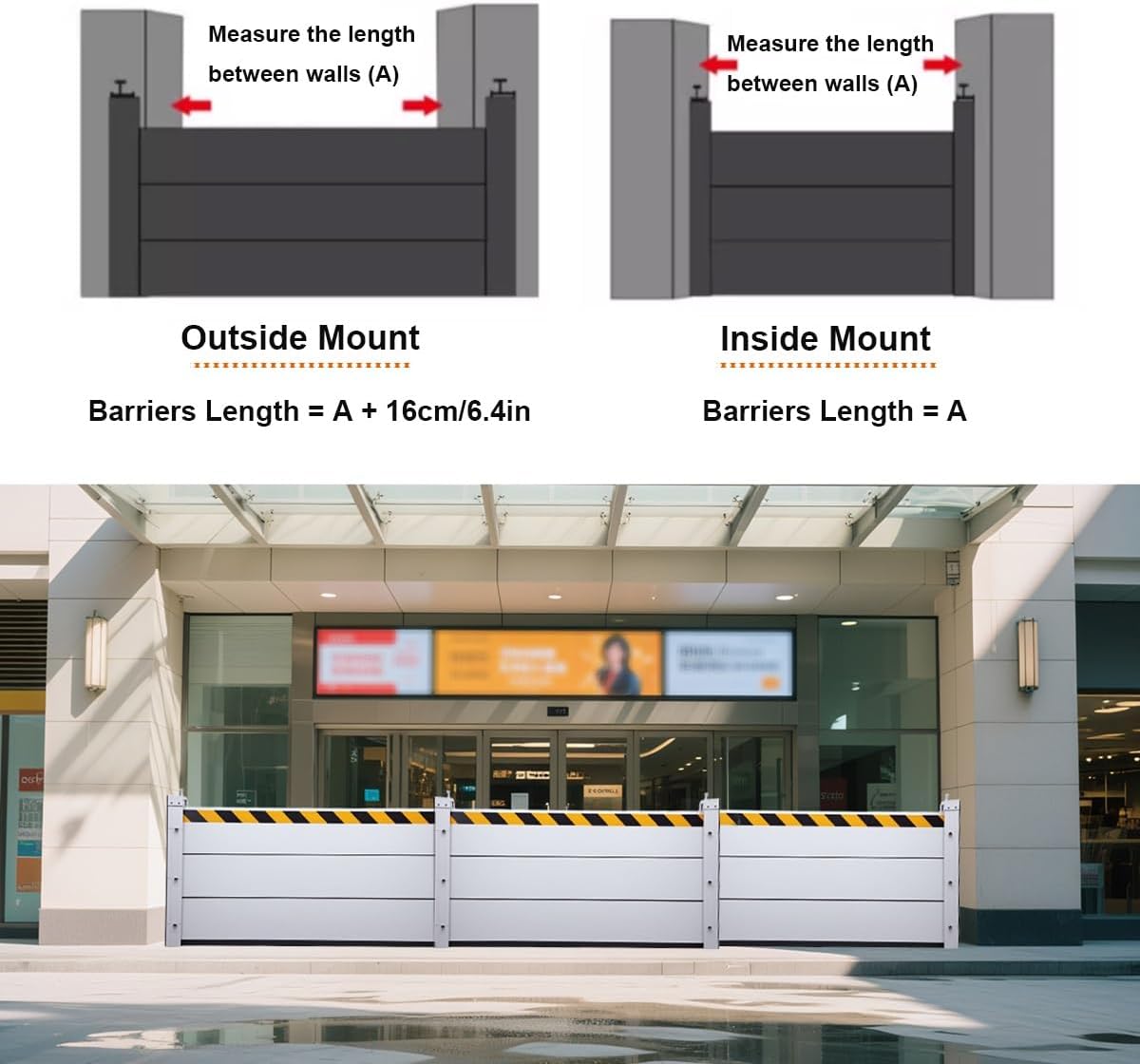 Heavy Duty Flood Barrier Reusable, Garage Doors Aluminum Flood Prevention Panels for Home Exterior, Quick Emergency Block Water Board for Basement Entrance Backyard Gates(7ftx3.28ft LxH)
