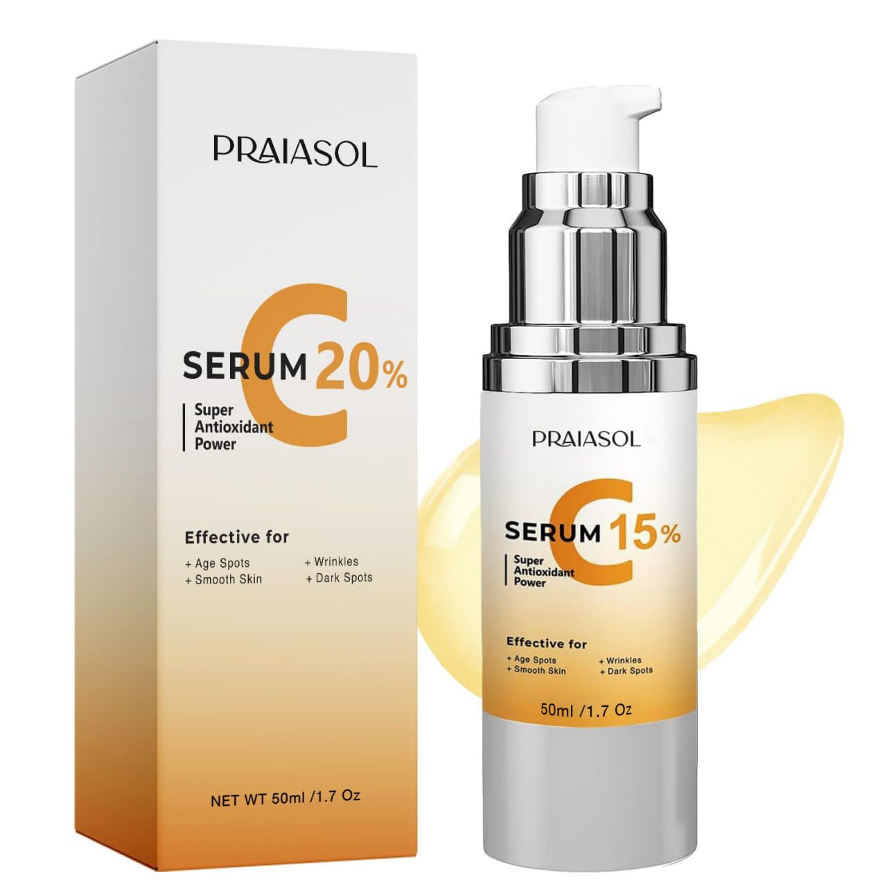 Super Vitamin C Serum for Women Over 70: Advanced Anti-Aging Formula with Vitamin C, Niacinamide, Hyaluronic Acid, Vitamin E, and Caffeine - Hydrating, Lifting, Wrinkle Reduction 1.7 oz